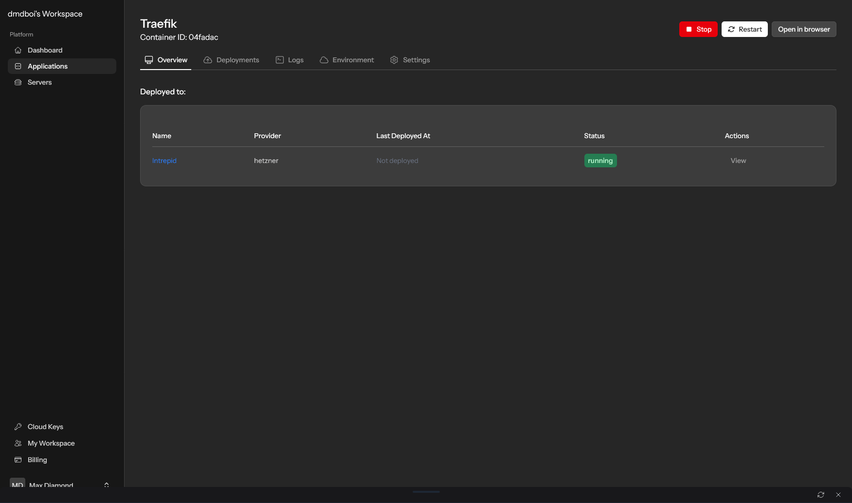 Docker and GitHub deployment